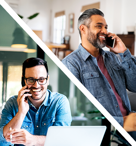 Business partners on phone